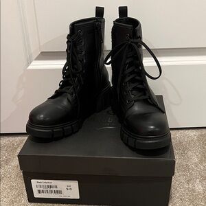 Thursday Coda Black Combat Boots